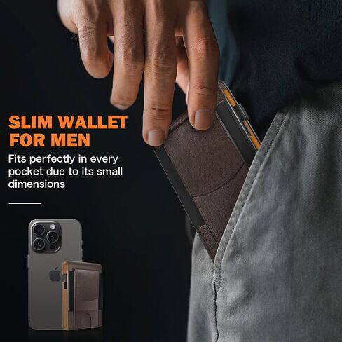 GIGIGO Wallet for Men, Mens Minimalist Wallet 9-12 Cards, Slim Compact Wallet with Money Clip & ID Window, RFID Blocking Smart Pop Up Card Wallet, Great Gifts（Carbon Fiber Black） in Saudi Arabia