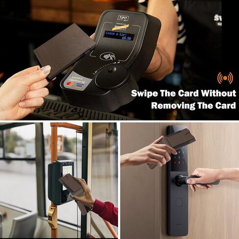 GIGIGO Wallet for Men, Mens Minimalist Wallet 9-12 Cards, Slim Compact Wallet with Money Clip & ID Window, RFID Blocking Smart Pop Up Card Wallet, Great Gifts（Carbon Fiber Black） in Saudi Arabia