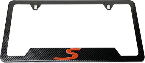 ألياف الكربون 3D S Sport Emblem Car Car Auto Lucker Cover حامل متوافق مع Mini Audi Porsche (1) in Kuwait