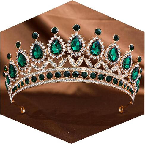FORSEVEN Crystal Tiaras and Crowns for Women - Wedding and Birthday Party Princess Crown Hair Accessories - Bride Rhinestone Headband in Saudi Arabia