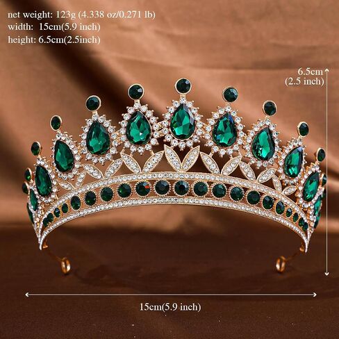 FORSEVEN Crystal Tiaras and Crowns for Women - Wedding and Birthday Party Princess Crown Hair Accessories - Bride Rhinestone Headband in Saudi Arabia