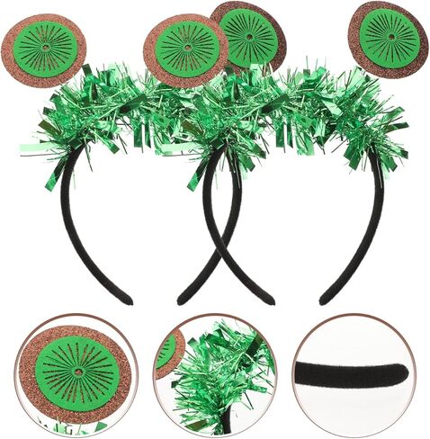 2Pcs Kiwi Headband for Women - Creative Kiwi Shaped Hair Accessories for Parties and Gatherings - Fun Hair Hoop for Girls and Friends in Saudi Arabia