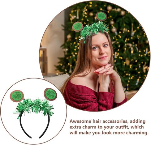 2Pcs Kiwi Headband for Women - Creative Kiwi Shaped Hair Accessories for Parties and Gatherings - Fun Hair Hoop for Girls and Friends in Saudi Arabia