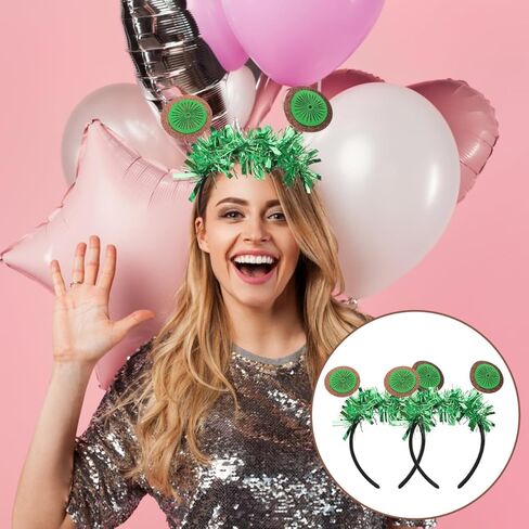 2Pcs Kiwi Headband for Women - Creative Kiwi Shaped Hair Accessories for Parties and Gatherings - Fun Hair Hoop for Girls and Friends in Saudi Arabia