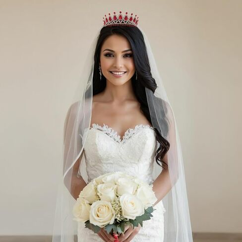 FORSEVEN Crystal Tiaras and Crowns for Women - Wedding and Birthday Party Princess Crown Hair Accessories - Bride Rhinestone Headband in Saudi Arabia