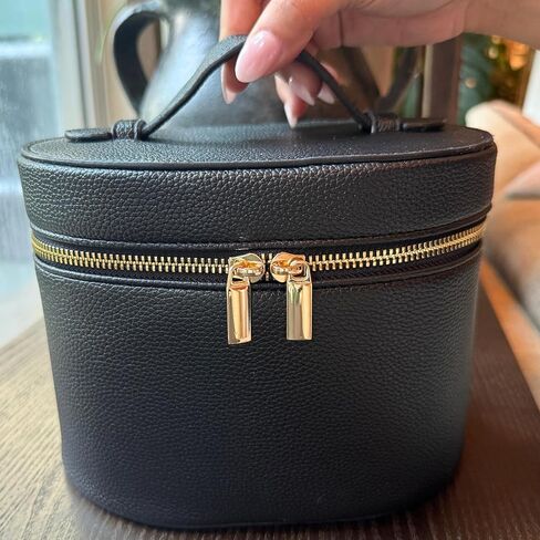 Vanity Case Makeup Bag with Removable Organizer Divider, Travel Toiletry Cosmetic Organizer for Women in Kuwait