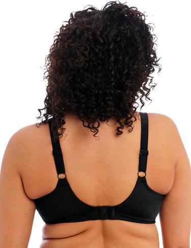 Elomi Plus Size Plain Sailing Plunge Bikini Top 40JJ, Black in Saudi Arabia