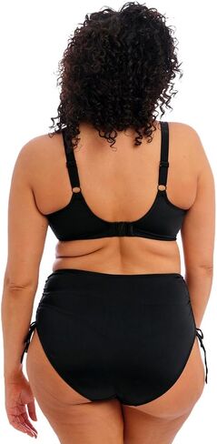 Elomi Plus Size Plain Sailing Plunge Bikini Top 40JJ, Black in Saudi Arabia