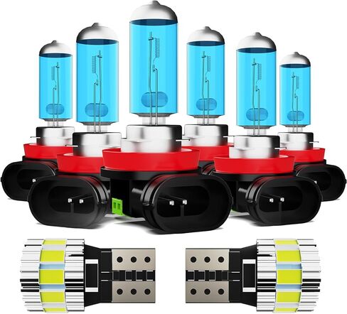 Light Bulbs Fit For Ford Transit 2015-2020, 9005 H11 High Low Beam High Performance Halogen Headlight Bulb Combo, 6000K White Light, Pack of 4 in Saudi Arabia