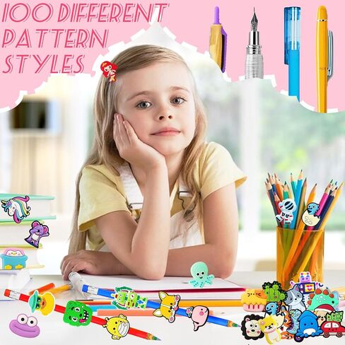 100 جهاز كمبيوتر شخصى لطيف قلم رصاص ممتاز الديكور، Kawaii القلم القش كليب اكسسوارات الديكور، سحر أعلى قلم رصاص للتلاميذ، الصغار، الأطفال، اللوازم المدرسية، مكافأة الفصول الدراسية، الجوائز، الهدايا، السائبة عشوائية مختلفة الكرتون in Saudi Arabia