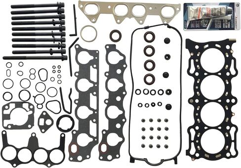 Partsflow Head Gasket Set W/10 Head Bolts for 1998-1999 Acura Cl for 1998-2002 Honda Accord for 1998 Honda Odyssey for 1998-1999 Isuzu Oasis 2.3l (16 Valve), Eng. Code f23a1, F23a4, F23a5, F23a7 in Saudi Arabia