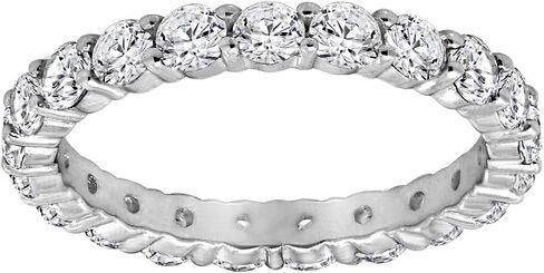 Marilyn Monroe Round Cut Beatherity Ring | روديوم ، الذهب الصفراء والذهبية الوردية مطلي 925 sterling الفضة اللانهاية الفرقة للنساء | 2-2.5-carats Zirconia Zirconia CZ محاكاة الماس in Kuwait