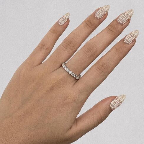 Marilyn Monroe Round Cut Beatherity Ring | روديوم ، الذهب الصفراء والذهبية الوردية مطلي 925 sterling الفضة اللانهاية الفرقة للنساء | 2-2.5-carats Zirconia Zirconia CZ محاكاة الماس in Kuwait