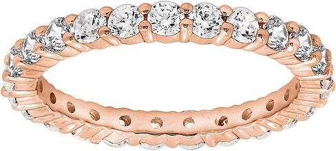 Marilyn Monroe Round Cut Beatherity Ring | روديوم ، الذهب الصفراء والذهبية الوردية مطلي 925 sterling الفضة اللانهاية الفرقة للنساء | 2-2.5-carats Zirconia Zirconia CZ محاكاة الماس in Kuwait