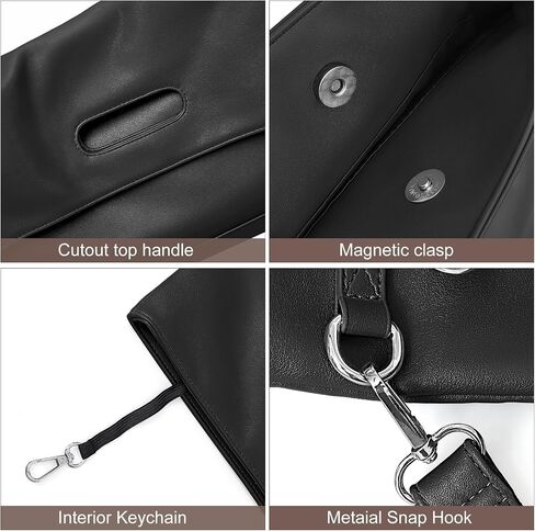 حقائب حمل كبيرة للنساء Hobo Crossbody محافظ حقائب اليد الكتف الجلدية تعمل على حقائب السيدات مع حزام قابل للتعديل in Kuwait