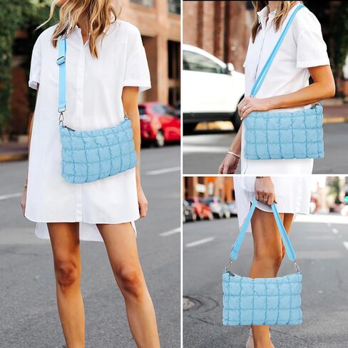 E-Tree Quilted Crossbody Bags for Women Men, Puffer Handbag Purse with Shoulder Strap in Kuwait