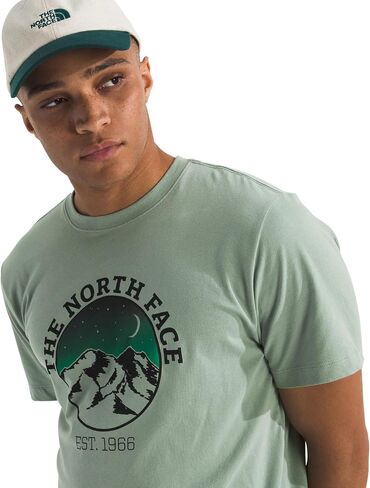 THE NORTH FACE Men's Evolution Mountain Woods Short-Sleeve Tee | Branded T-Shirt with Logo Graphics, 100% Cotton in Saudi Arabia