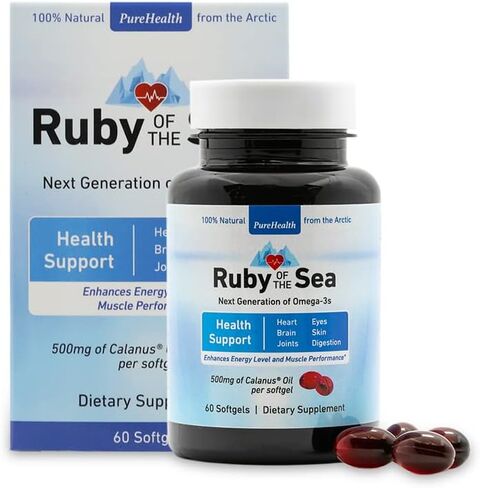 Marine Oil Supplement - All Natural Calanus Oil, Astaxanthin, Omega-3 and Fatty Acids - Heart and Brain Health Nutritional Supplements in Saudi Arabia