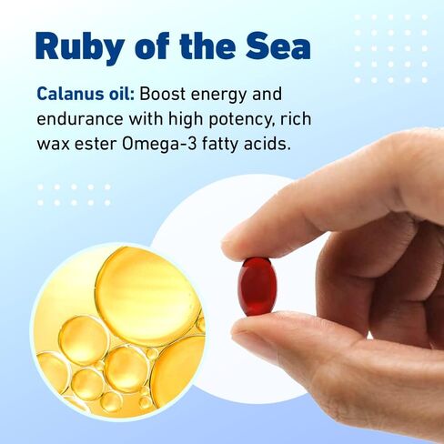 Marine Oil Supplement - All Natural Calanus Oil, Astaxanthin, Omega-3 and Fatty Acids - Heart and Brain Health Nutritional Supplements in Saudi Arabia