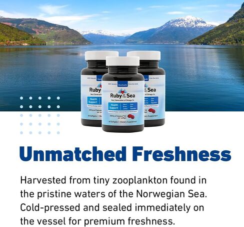 Marine Oil Supplement - All Natural Calanus Oil, Astaxanthin, Omega-3 and Fatty Acids - Heart and Brain Health Nutritional Supplements in Saudi Arabia