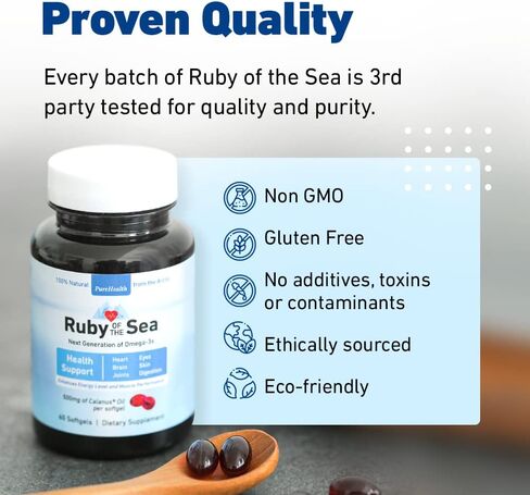 Marine Oil Supplement - All Natural Calanus Oil, Astaxanthin, Omega-3 and Fatty Acids - Heart and Brain Health Nutritional Supplements in Saudi Arabia