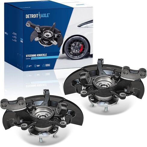 Detroit Axle - 2.5L Front 2pc Steering Knuckles for Toyota 12-17 Camry, 2 Steering Knuckles & Wheel Hub Bearing Assembly 2012 2013 2014 2015 2016 2017 Replacement in Saudi Arabia