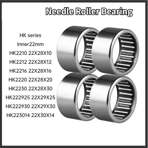 2/4PCS Inner Diameter 22mm Needle Roller Bearing HK2210 2212 2216 2218 2220 2230 222925 222930 223014(HK222930 22X29X30,4Pcs) in Saudi Arabia