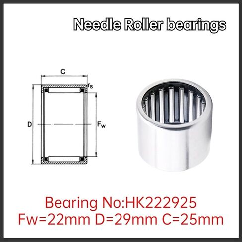 2/4PCS Inner Diameter 22mm Needle Roller Bearing HK2210 2212 2216 2218 2220 2230 222925 222930 223014(HK222930 22X29X30,4Pcs) in Saudi Arabia
