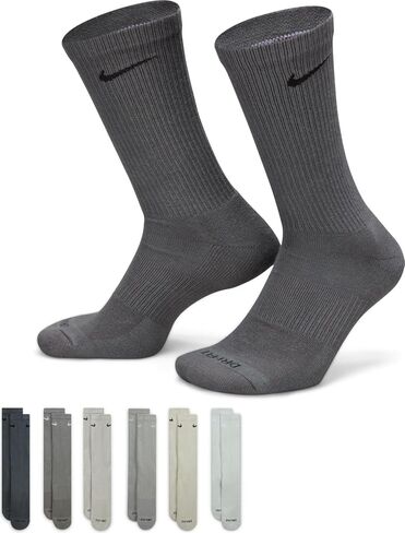 Nike Men's Dri-Fit Everyday Cushioned Crew Socks | Cotton (Everyday, White, Medium, 6 Pairs) in Saudi Arabia
