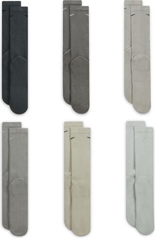 Nike Men's Dri-Fit Everyday Cushioned Crew Socks | Cotton (Everyday, White, Medium, 6 Pairs) in Saudi Arabia