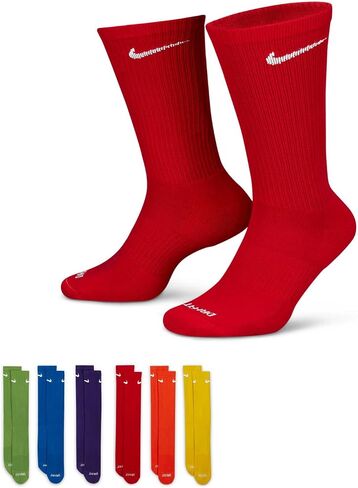 Nike Men's Dri-Fit Everyday Cushioned Crew Socks | Cotton (Everyday, White, Medium, 6 Pairs) in Saudi Arabia