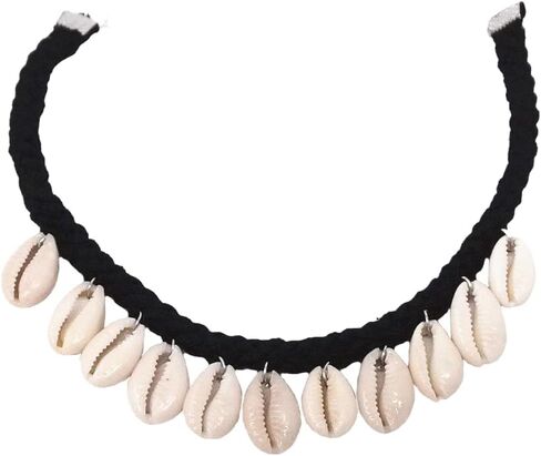 قلادة هونباي شل شل طبيعية Cowry Clavicle Necklace ، Seashell Drop Short Necklace Ranglace for Women in Saudi Arabia