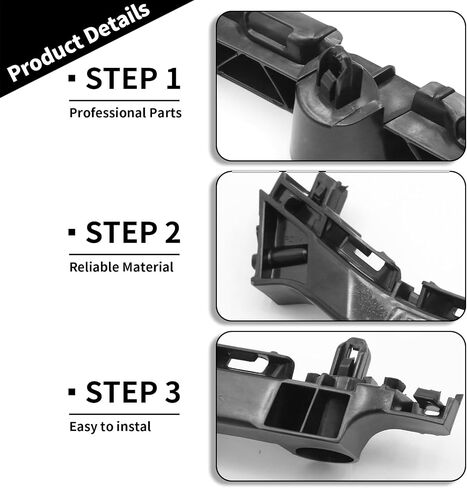 1 زوج 6808182AD 68081883AD Bumper Cover Bracket ، استبدال Chrysler 200 2011 2012 2013 ، يحل محل 615343548814 (سائق ومسافر). in Saudi Arabia