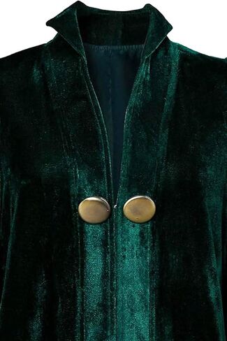 البروفيسور النسائي McGonagall Costume and Hat Witch Cosplay Green Robe Cloak Halloween Wizard Woverfit in Saudi Arabia