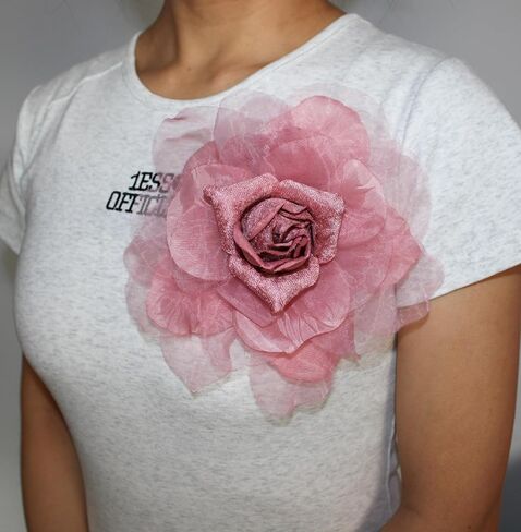8 in Rose Fabric Flower Brooch Pin,Oversized Flower Corsage Brooch, for Women and Men, Weddings,Parties and Dresses in Kuwait