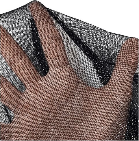 Verdusa Women's Glitter Mesh See Through Long Sleeve Oversized Tee Shirt Sheer Poncho Top in Saudi Arabia