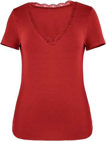 imily bela womens sexy v neck tirts summer lace short slim fit y2k ex in Saudi Arabia