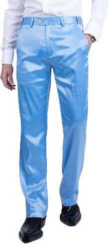 Barabas Men's Shiny Stretch Solid Color Dress Pants 5CP09 in Saudi Arabia