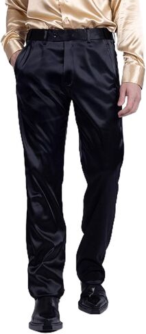 Barabas Men's Shiny Stretch Solid Color Dress Pants 5CP09 in Saudi Arabia