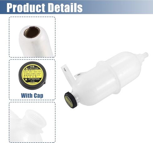 X AUTOHAUX Coolant Radiator Reservoir Tank 16470-0L010 Coolant Overflow Expansion Bottle with Cap for Toyota Hilux Vigo 1KD 2KD 2005-2014 in Saudi Arabia