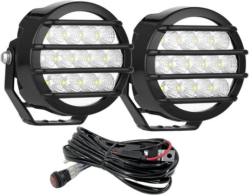 BIGLION.X 3.7 Inch 130W Amber Fog Lights Yellow Round Offroad Fog Lights Super Bright 12800LM Driving Fog Lights Bumper Fog Light Pods Waterproof 12/24V for Trucks 4x4 SUV ATV UTV Car in Kuwait