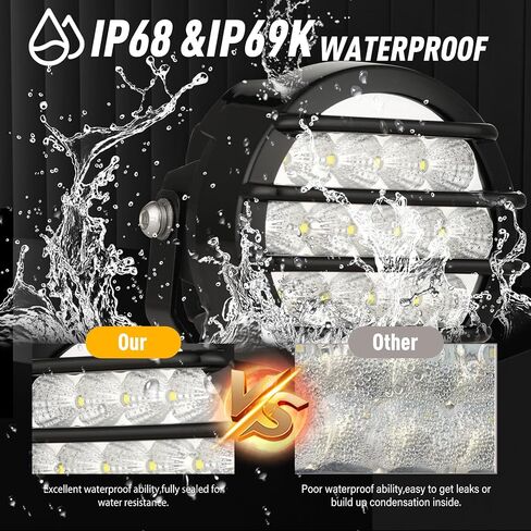 BIGLION.X 3.7 Inch 130W Amber Fog Lights Yellow Round Offroad Fog Lights Super Bright 12800LM Driving Fog Lights Bumper Fog Light Pods Waterproof 12/24V for Trucks 4x4 SUV ATV UTV Car in Kuwait