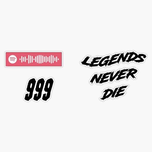 Legends Never Die Pack Bumper Sticker Vinyl Decal 5 inches in Saudi Arabia