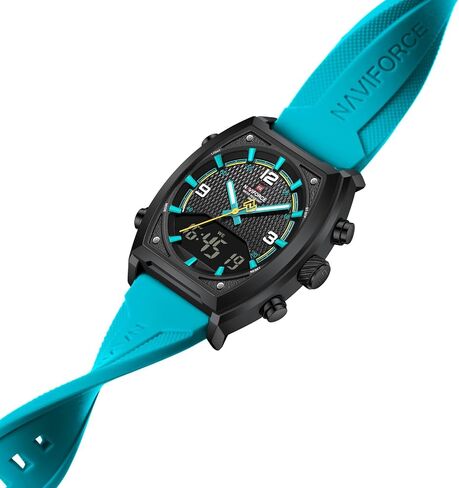 الساعات رجال أعمال الأزياء Naviforce ، ساعة مزدوجة متعددة الوظائف ، ساعة معصم مقاومة للماء ، ساعة هدية للرجال in Kuwait