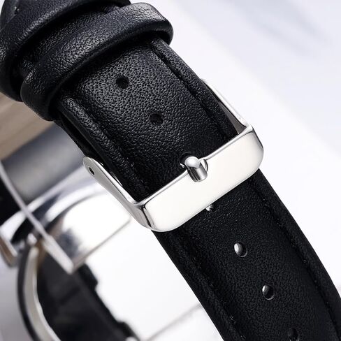Mens Black Large Dial Arabic Numerals Black Belt Modern Classic Men's Watch, in Saudi Arabia
