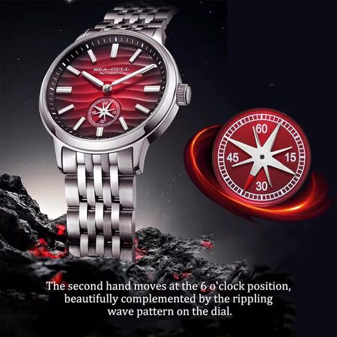 الساعات الميكانيكية للرجال ، سلسلة طبيعية ، ساعة معصمة أوتوماتيكية ، Dial Polaris Sub ， Seagull ST17 ، Luminous ، 6180 in Kuwait