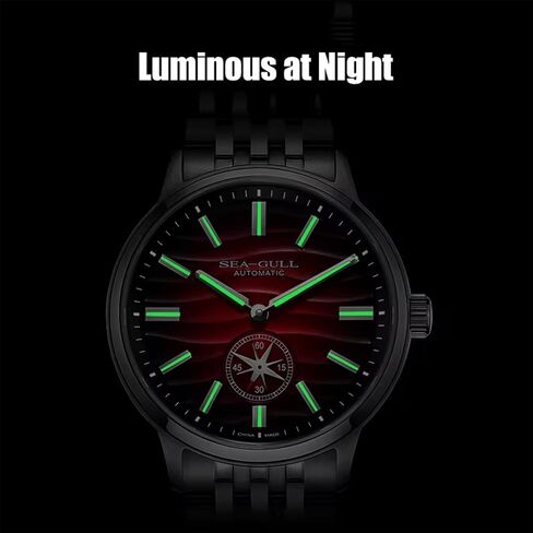 الساعات الميكانيكية للرجال ، سلسلة طبيعية ، ساعة معصمة أوتوماتيكية ، Dial Polaris Sub ， Seagull ST17 ، Luminous ، 6180 in Kuwait