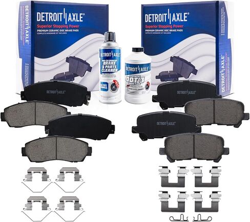 Detroit Axle - Brake Pads for 2011-2017 Honda Odyssey, Front and Rear Ceramic Brake Pads 2012 2013 2014 2015 2016 Replacement in Saudi Arabia