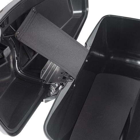 أكياس Kuafu Chrome Bracket & Saddle W/Lid & Latch Key متوافق مع 1993-2013 Harley Davidson Softion Models Models Kit Mounts Mounts SaddleBag (تم إرسال حزمتين) in Saudi Arabia