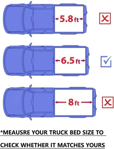 غطاء سرير الشاحنة Tri-Fold 6.5 'لعام 2004-2014 F-150 | 2006-2008 Lincoln Mark Lt FRP Tonneau Cover | الأنماط ليس للضيق in Kuwait